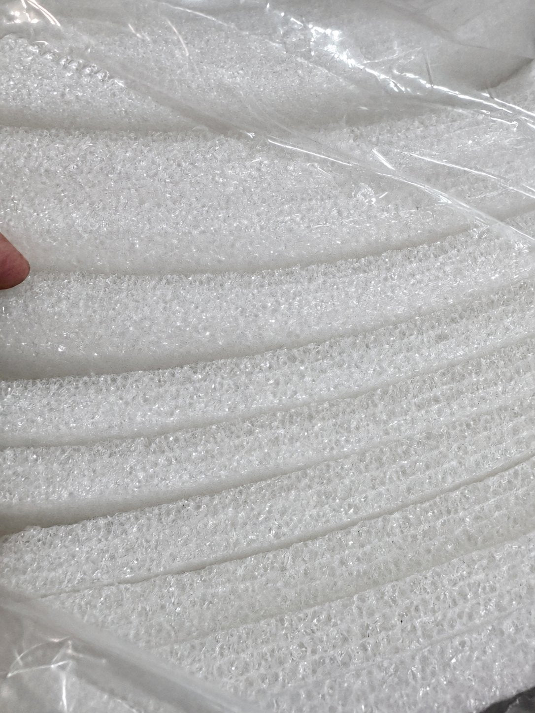 Detalle de la textura de espuma de polietileno EPE